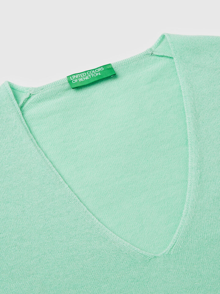 V NECK SWEATER L/S Women image number 7